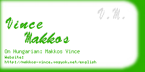 vince makkos business card